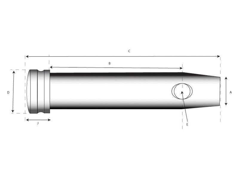 Lower Link Pin 28x178mm Cat. 2 (Ø28mm)