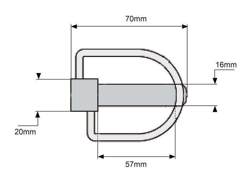 Stabiliser Pin & Chain Pin Ø16mm x 70mm