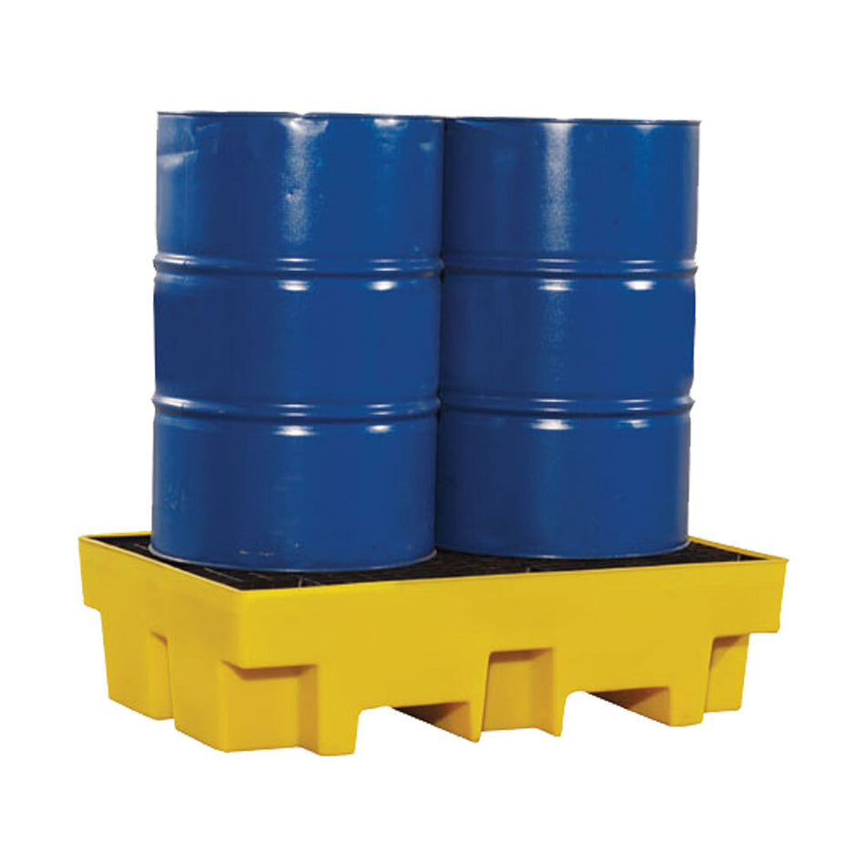 2-Barrel Yellow Plastic Oil Spill Containment  Bund