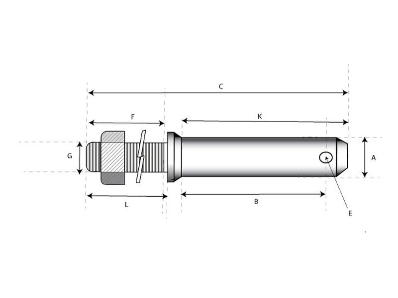 Lower Link Implement Pin 28 x 137mm