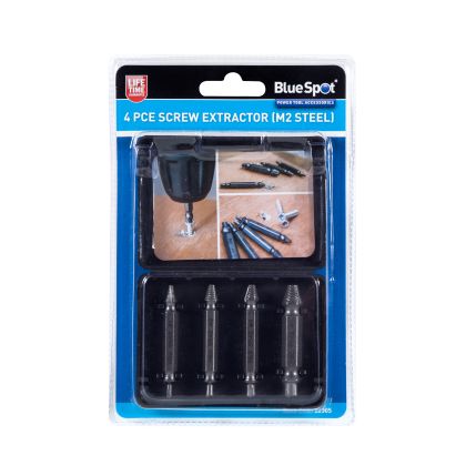 Bluespot 4pc Screw Extraction Set (M2 Steel)