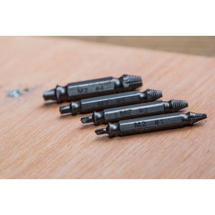Bluespot 4pc Screw Extraction Set (M2 Steel)