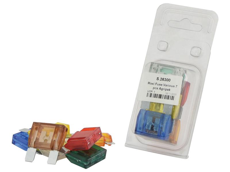 Agripak 7 pcs. Maxi Blade Fuse Assorted
