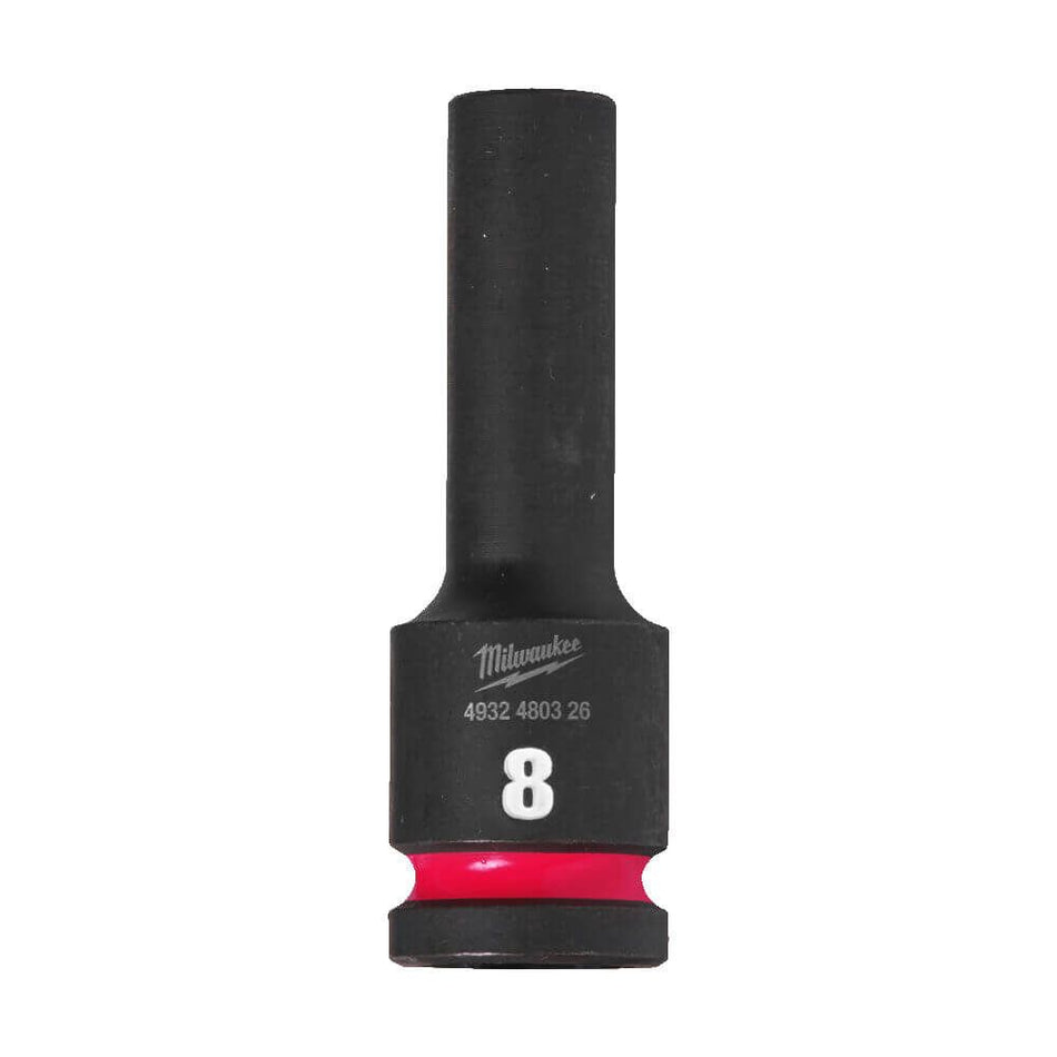 Milwaukee 1/2'' 8mm Shockwave Impact Socket Hex Deep 4932480326