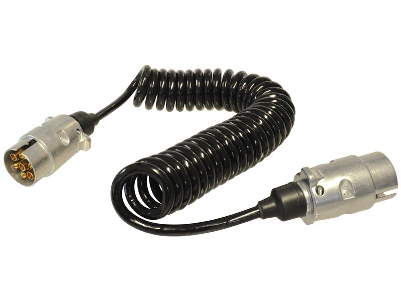 Spiral Extension Cable 3.5M, Male / Male 7 Core