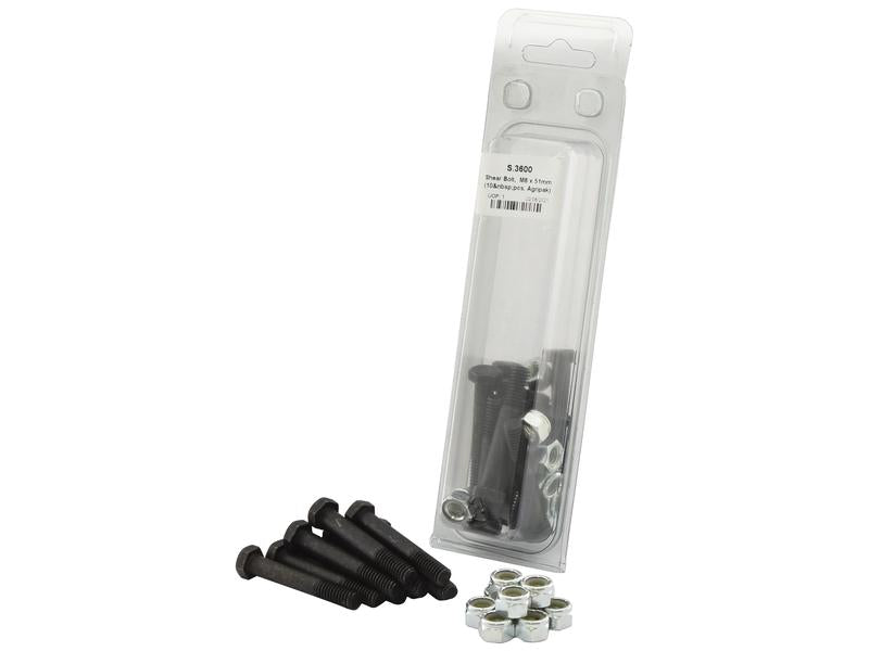 Agripak 10pc Shear Bolt 5/16 x 51mm
