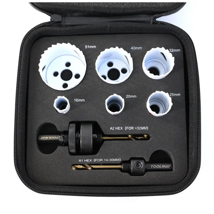 Toolway 8pc Cobalt Holesaw Set