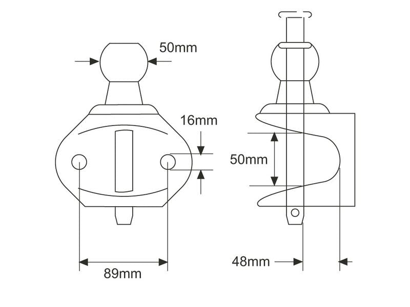 Double Duty Ball Hitch 50mm (Orange)