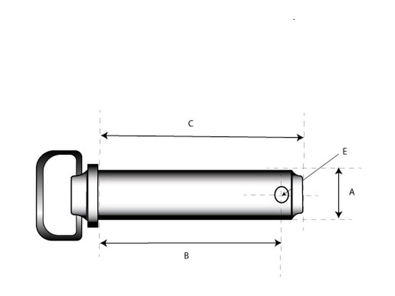 Hitch Pin with Chain & Linch Pin 25 x 157mm