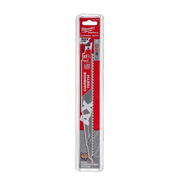 Milwaukee Heavy Duty AX Carbide Demolition Sawzall Blades 1pc 230mm x 5tpi 48005226