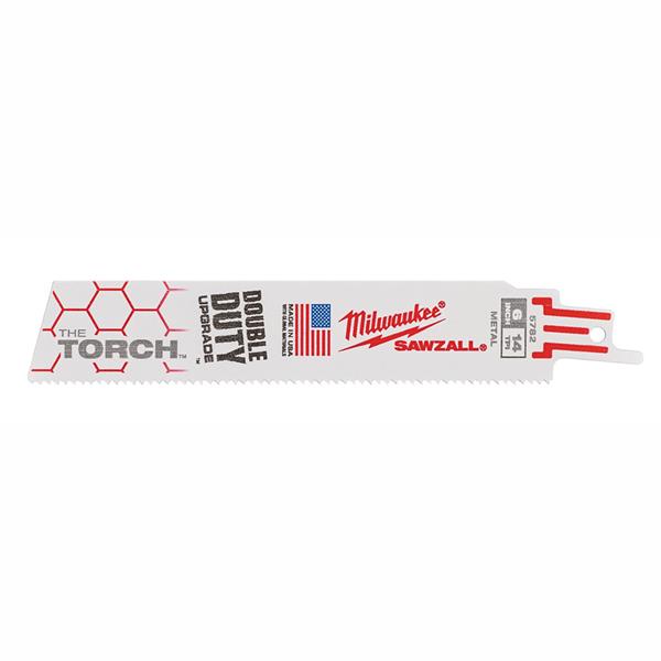 Milwaukee 150mm x 14tpi Metal Torch Demolition Sawzall Blades - 5pc 48005782