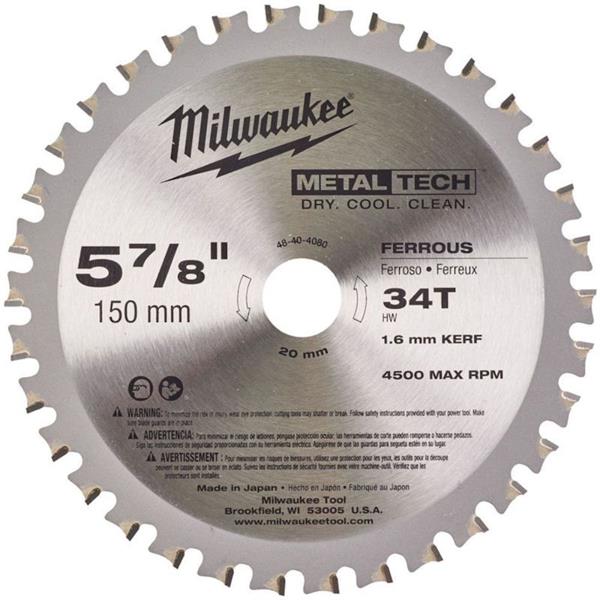 Milwaukee 48404080 150mm 34T Cordless Circular Saw Blade - Metal