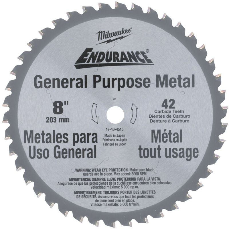 Milwaukee 203mm x 15.87mm x 42T Metal Cutting Blade 48404515