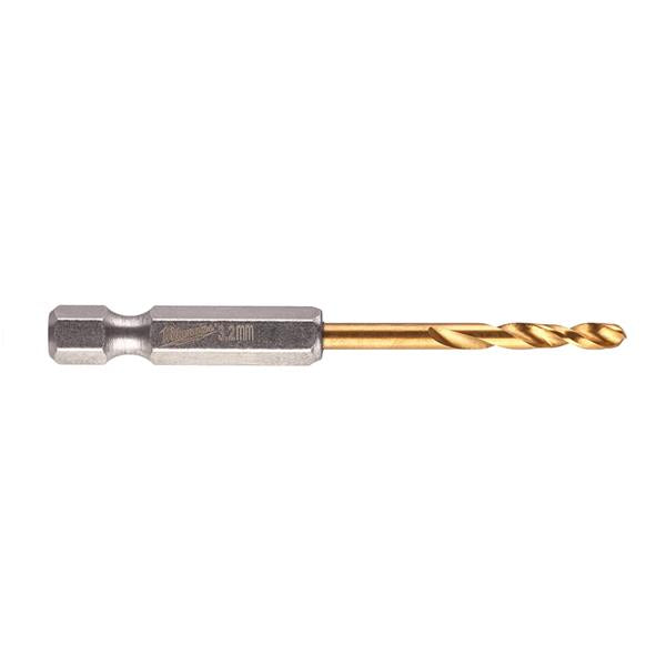 Milwaukee 3.5mm Metal Drill ShW HSS-G TIN RED HEX 2pc 48894707