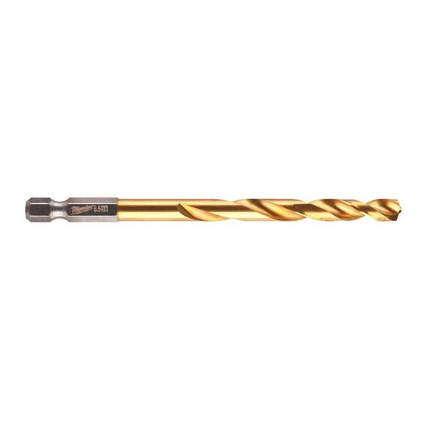 Milwaukee 6.5mm Red Hex ShW HSS-G-Tin Metal Drill Bit 1pc 48894715