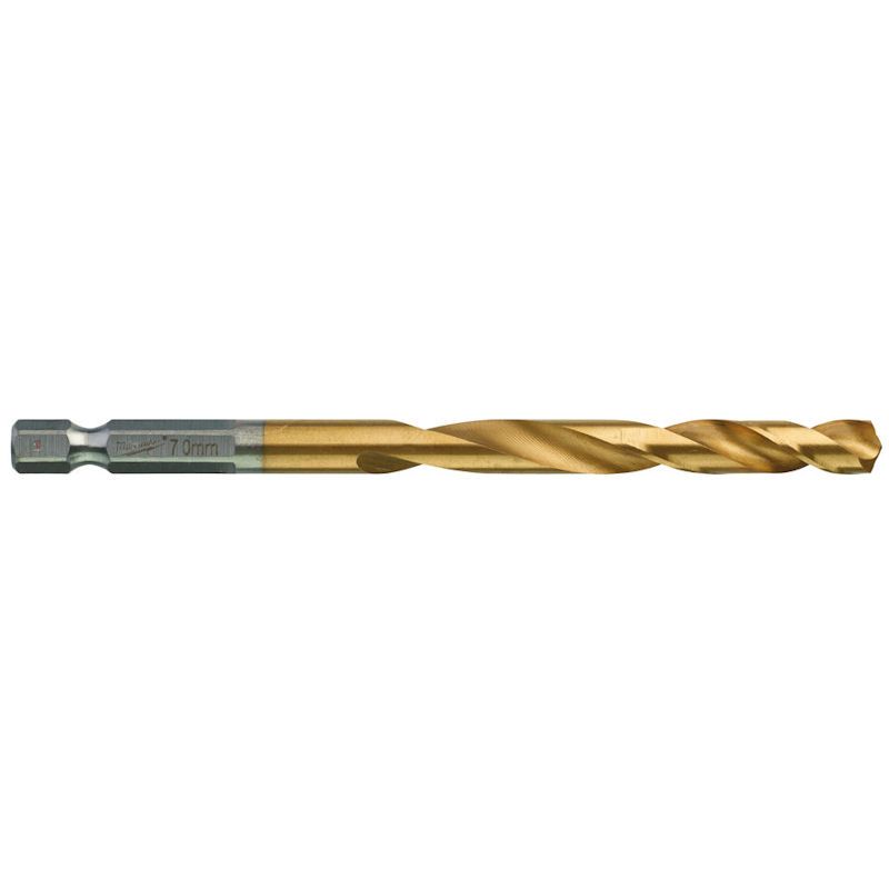 Milwaukee 7.0mm Red Hex ShW HSS-G-Tin Metal Drill Bit 1pc 48894717
