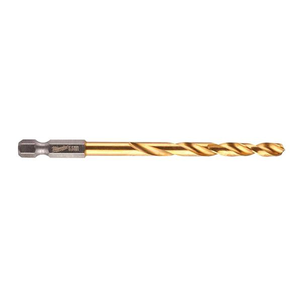 Milwaukee 5.5mm Red Hex ShW HSS-G-Tin Metal Drill Bit 1pc 48894764