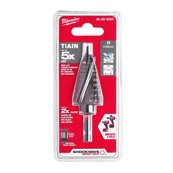 Milwaukee Shockwave Impact Duty Step Drill 4-30mm 48899265