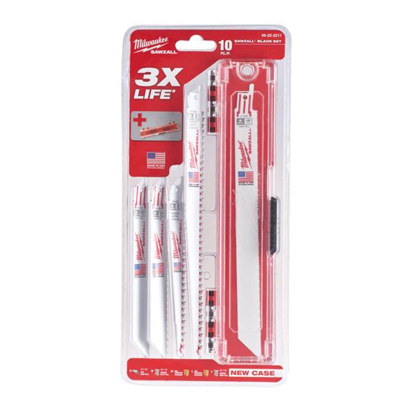 Milwaukee 10pce Sawzall Blade Set 49222211