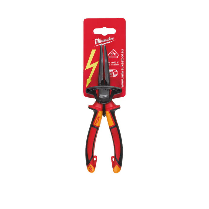 Milwaukee 205mm VDE Long 45° Round Nose Pliers