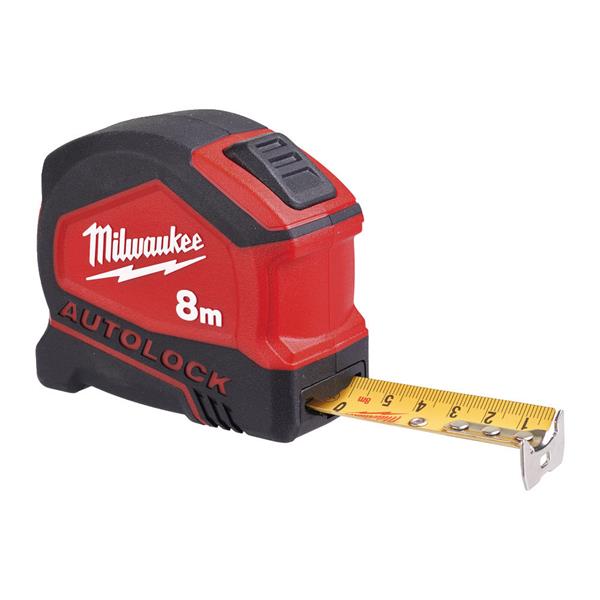 Milwaukee Autolock Tape Measure 8m/26ft (Blade Width 25mm) - 4932464666