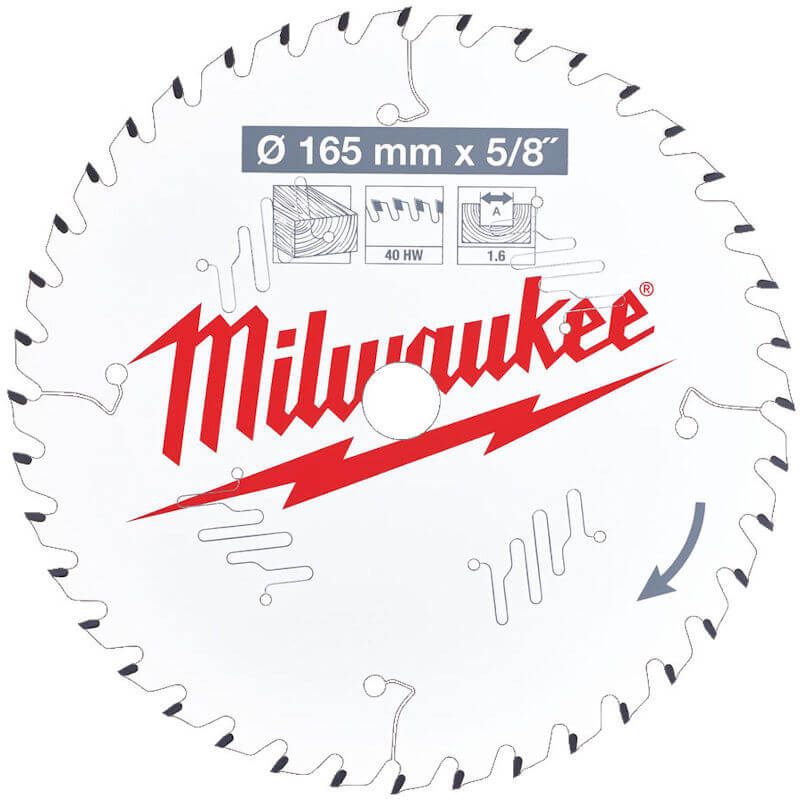 Milwaukee 165mm Circular Saw Blade 4932471312