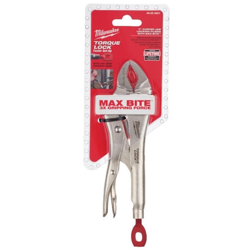 Milwaukee 7" Maxbite Curved Torque Locking Pliers 4932471730