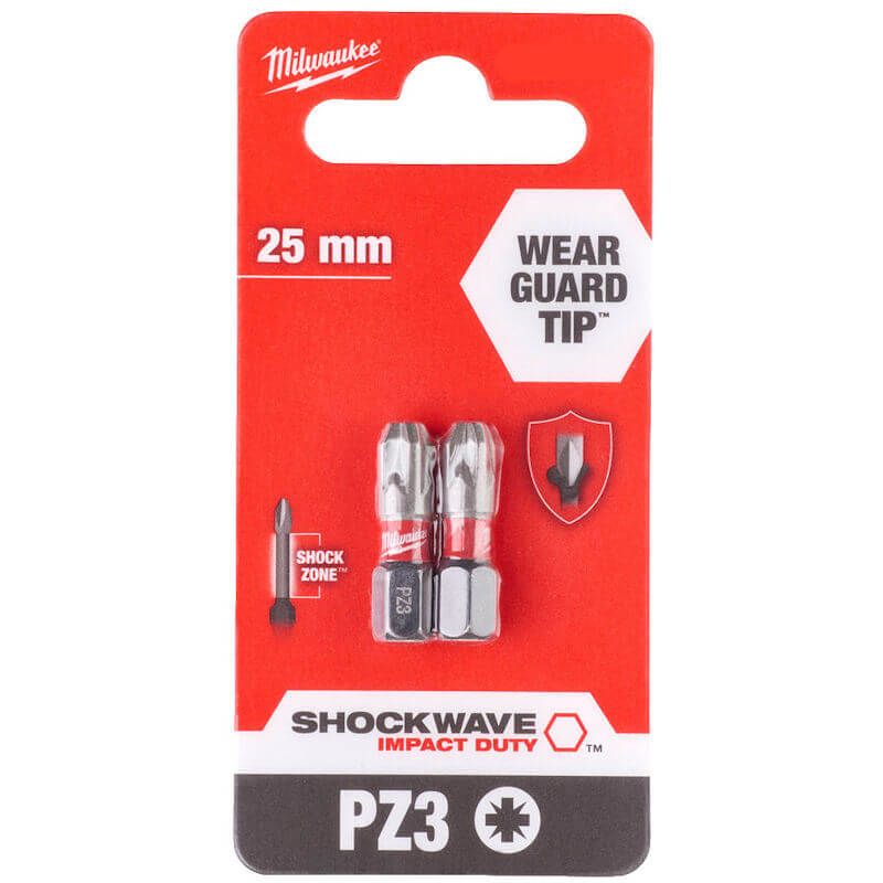 Milwaukee ShockWave Impact Duty PZ3 x 25mm Screwdriving Bit 4932472042