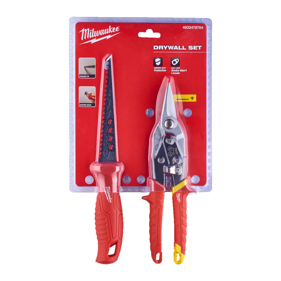Milwaukee Drywall Kit with Rasping Jab Saw & Aviation Snips 4932479784