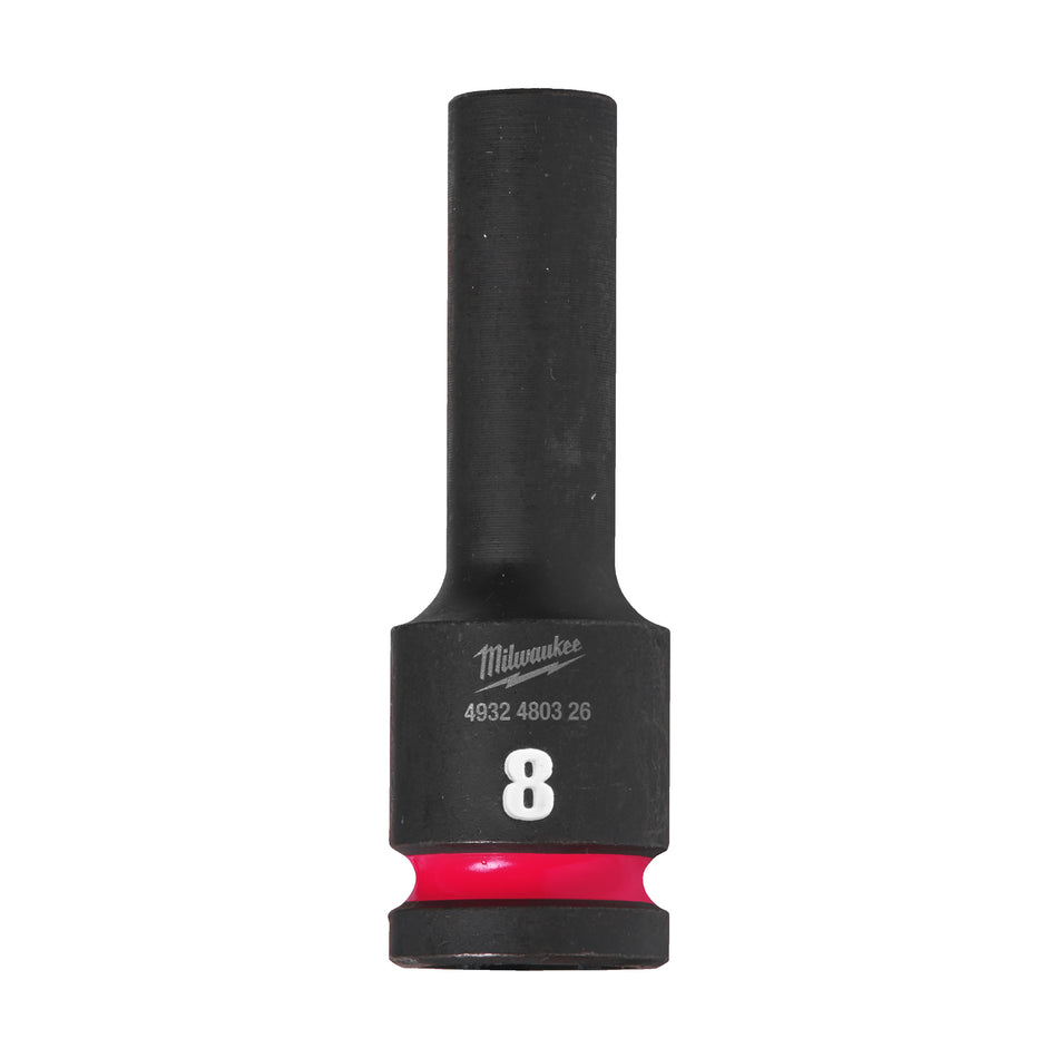 Milwaukee 1/2'' 8mm Shockwave Impact Socket Hex Deep 4932480326