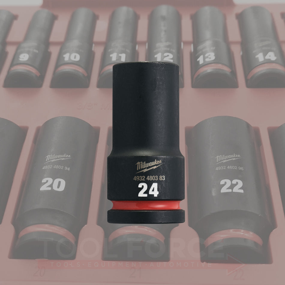 Milwaukee 24mm 3/4" Deep Impact Socket 1pc 4932480383