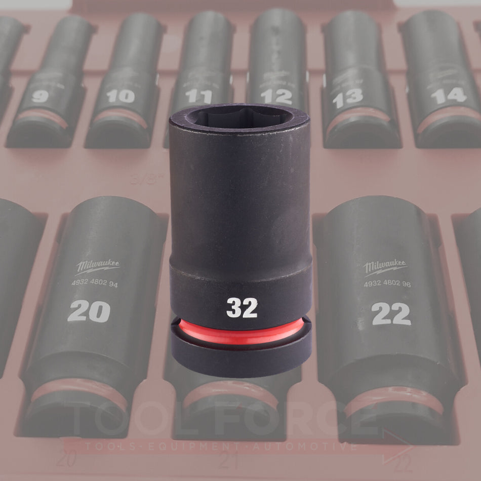 Milwaukee 32mm 1" Deep Shockwave Impact Duty Impact Socket 4932480426