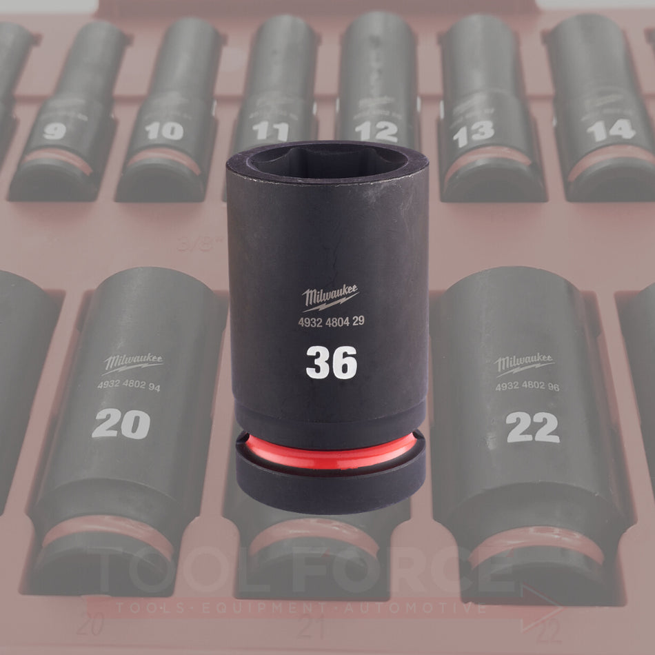 Milwaukee 36mm 1" Deep Shockwave Impact Duty Impact Socket 4932480429