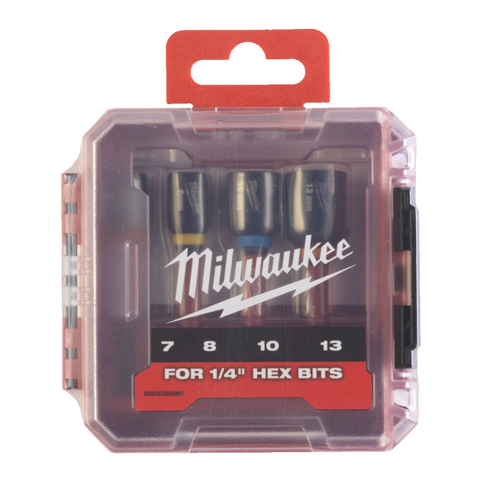 Milwaukee  4 Piece Mag ShW Impact Duty Nut Driver Set 4932492445