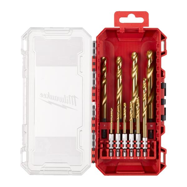 Milwaukee Shockwave Impact Rated HSS-G 10Pc Hex Shank Drill Bit Set 4932493865
