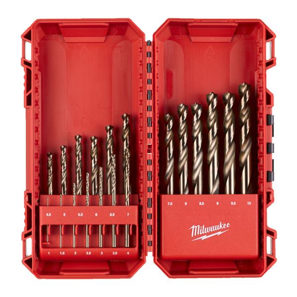 Milwaukee Shockwave Red Cobalt HSS-G Metal Drill Bit Set 19pc 4932493867