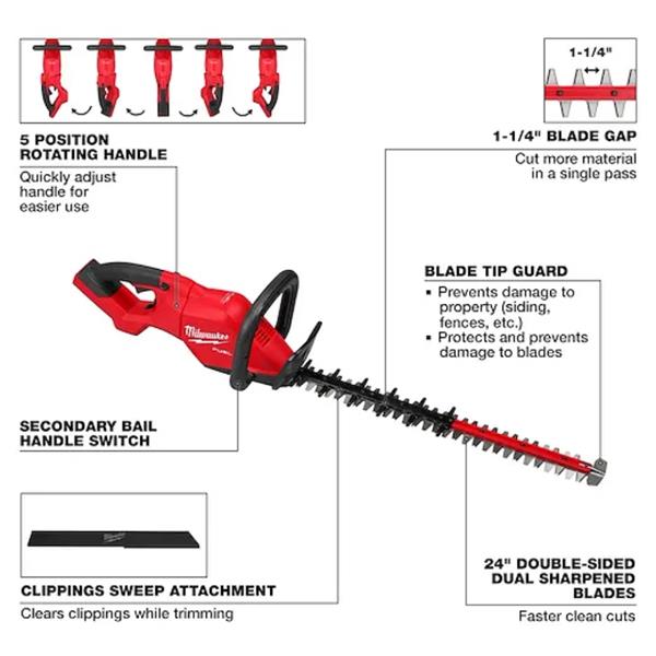 Milwaukee M18 18v Fuel Hedge Trimmer (Bare Unit) M18FHET60GEN2-0