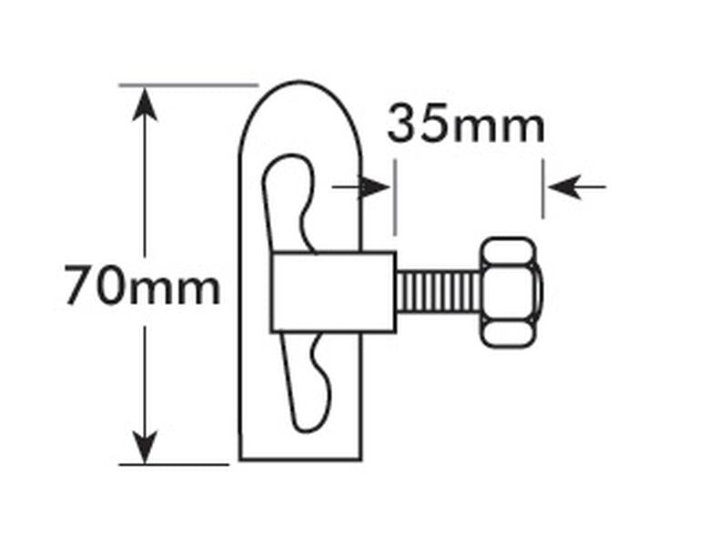 Sparex Droplok Pin Assembly 35mm - S.653