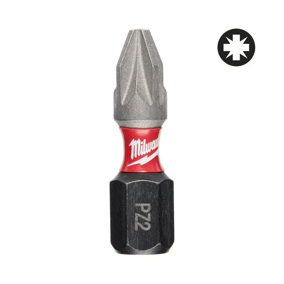 Milwaukee SHOCKWAVE™ Impact Duty Bits PZ2 x 25mm 2 Pc 4932472010