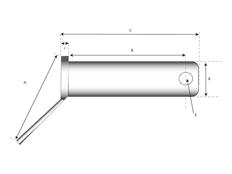 Cranked Shear Pin  25 x 123mm
