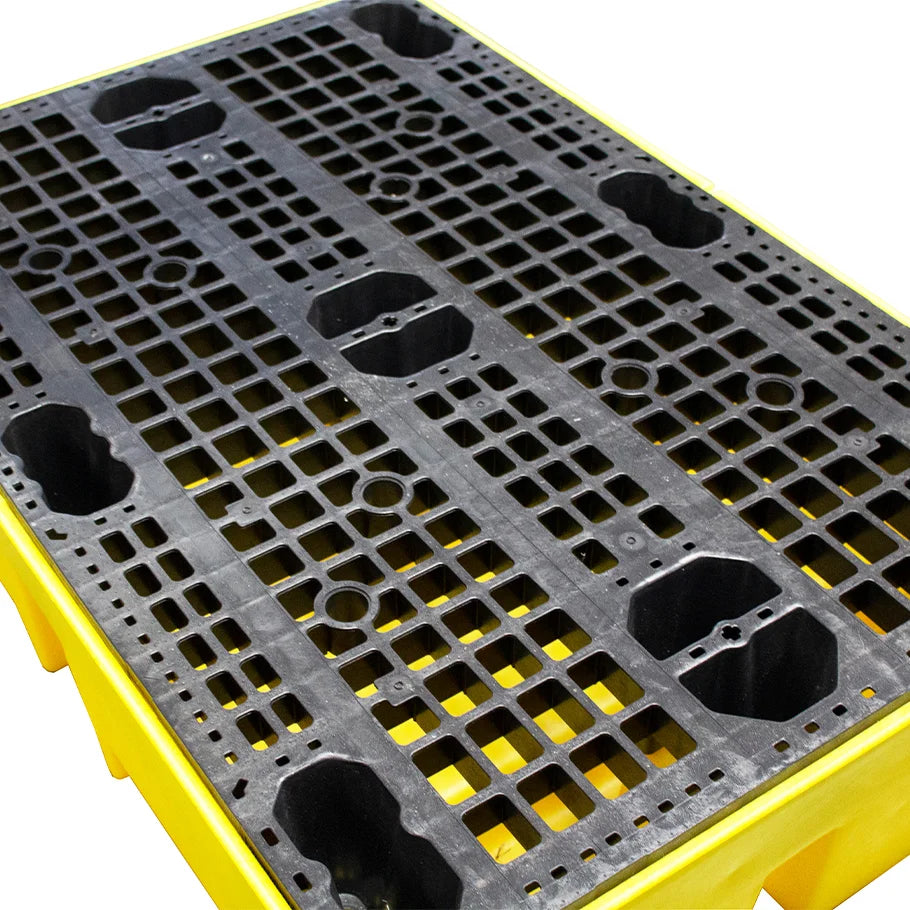 2-Barrel Yellow Plastic Bund  - BB2-YELLOW