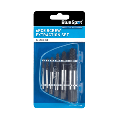 BlueSpot 6 Pce Screw Extraction Set (3-25mm)