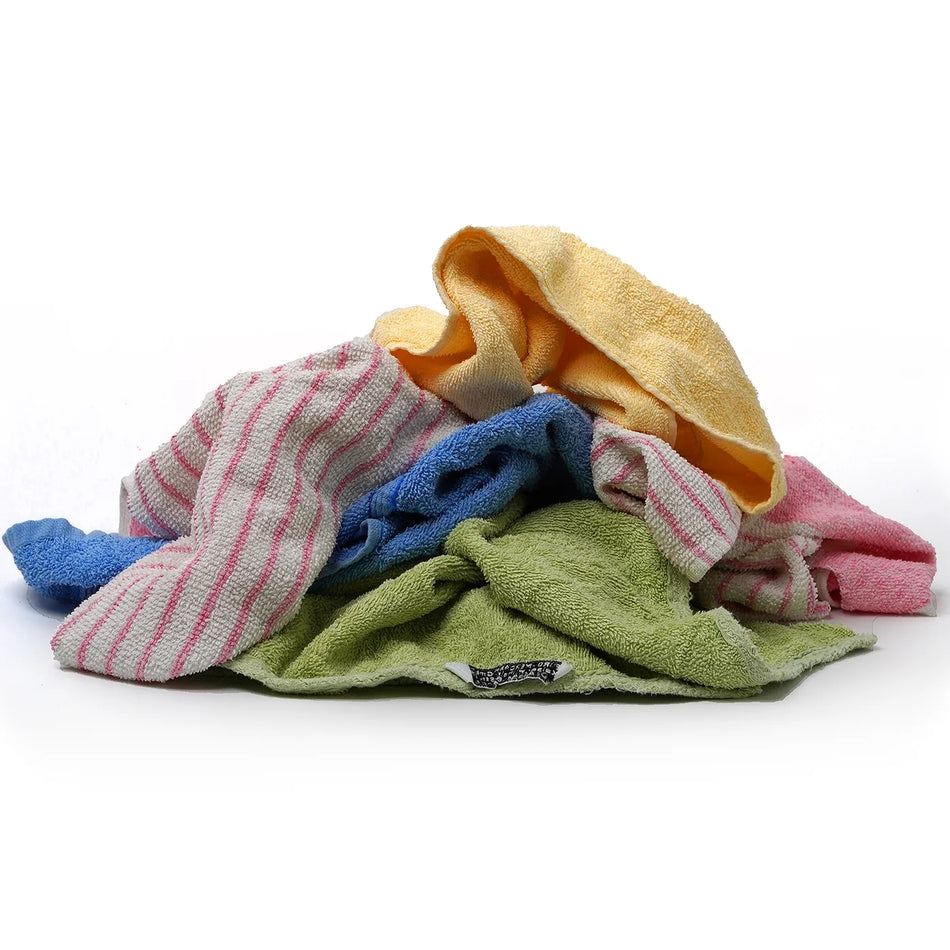 Bale of Coloured Cotton Towel Rags