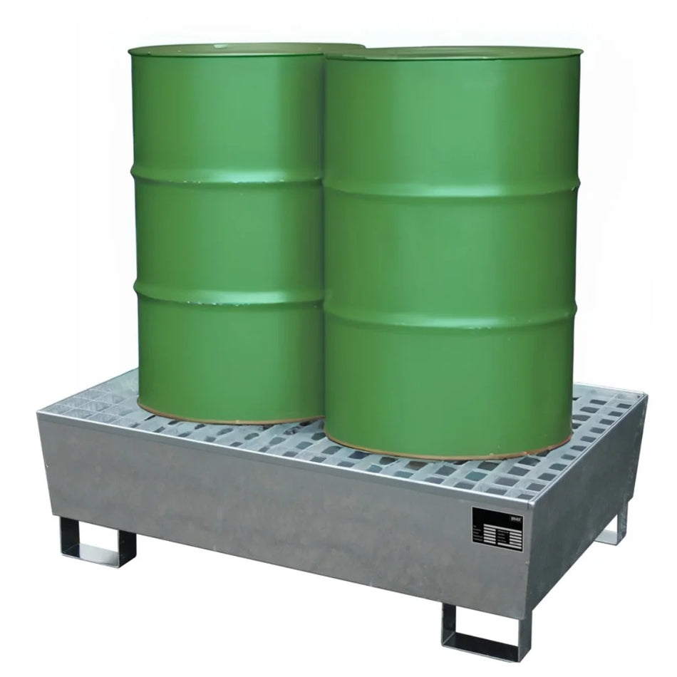 2 Barrell Steel Bund 230Lt