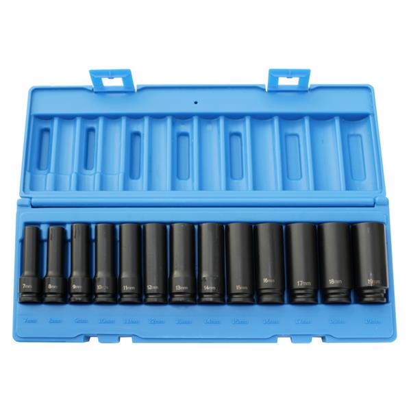Action 3/8" Drive 13 Piece Long Reach Impact Socket Set