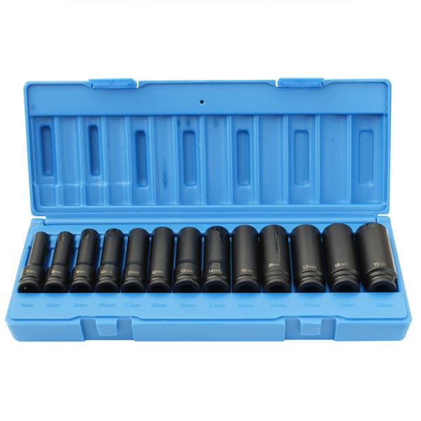 Action 3/8" Drive 13 Piece Long Reach Impact Socket Set