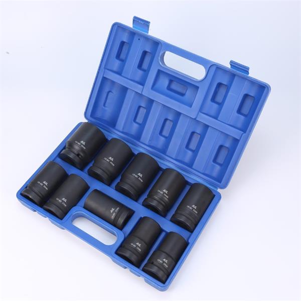 Air Impact 3/4" Drive 10 Piece Long Reach Impact Socket Set