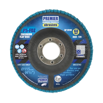 Premier Zirconium Flap Discs 115mm