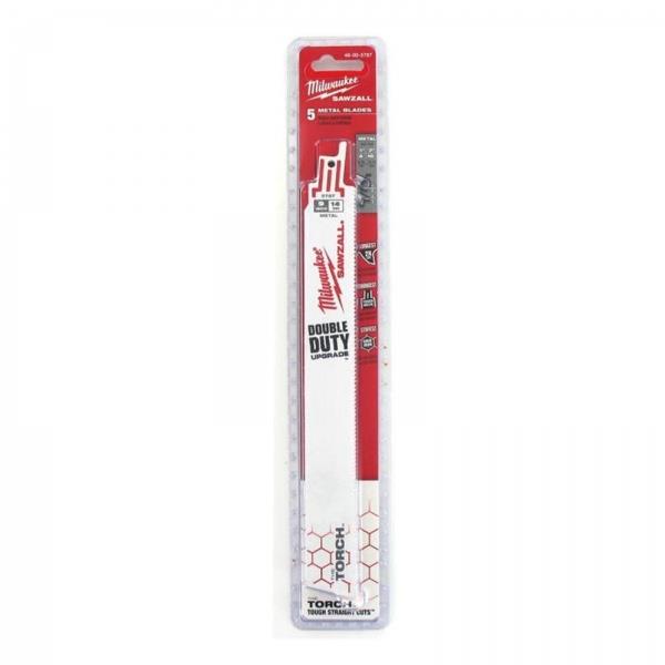 Milwaukee TORCH Heavy Duty Metal Reciprocating Blades 230mm X 14TPI (5 Pack)