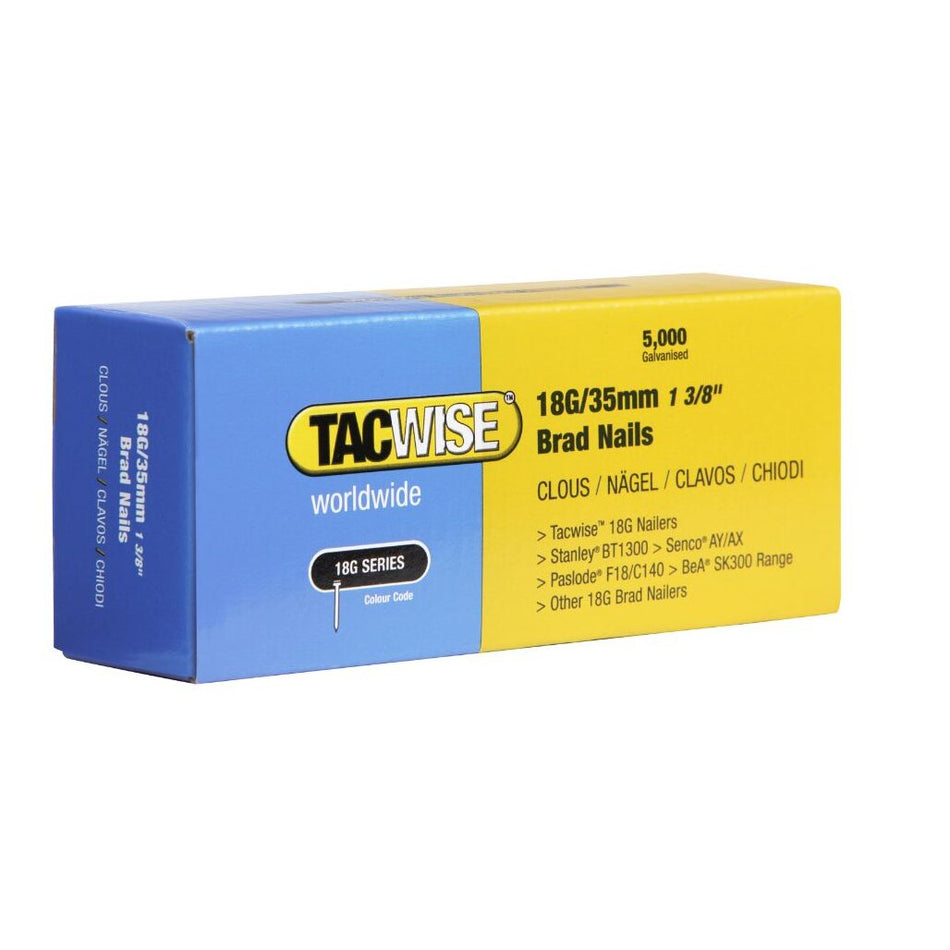 Galvanised Brad Nails  18G/35mm - Pack of 5,000